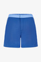 Men's Blue Slim-Fit Shorts with Tie-Detail - 4