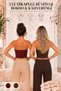 Premium - Women's Burgundy & Brown Strapless Cropped Top Bustier / Stretchy, Stylish Basic Top - 5