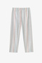 Girls' Off-White Short-Sleeved Shirt and Pants Pajama Set - 5