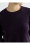 TWO MT SHOP QUALITY XSIDE Purple Boat Neck Oversized Women's Knit Sweater - 3