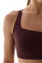 Burgundy Stretch360 Medium Support Cross Back Detailed Non-Slip Strap Cross Back Sports Bra - 6