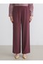 LCW Modest Plum Solid Loose & Oversized Wide-Leg Women's Pants, Featuring the ALITA CITY Touch - 3