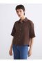 TWO MT SHOP QUALITY LCW Vision Brown Textured Women's Shirt