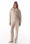 Beige Soft Velvet V-Neck Long Sleeve Sweatshirt - 4