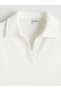 Alita City Lcw Kids Ecru Polo Collar Girls' T-Shirt with a Difference - 2