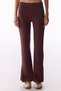 Brown Modal Slit Flare Pants - 2