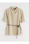 Trendy Picks from Kübra Butik: Blouse with a Mock Neck and Waist Belt - 6