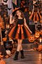Halloween Bow Detailed Two-Color Layered Fluffy Girls Tutu Skirt