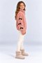 Girls' Plush, Heat-Retaining, With Bow Detail, Transitional Winter Cardigan Ak4180 - 3