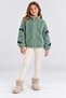 Girls' Plush, Heat-Retaining, With Bow Detail, Transitional Winter Cardigan Ak4180 - 3