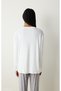 Cute Snowflake Fuzzy Kırık Beyaz Sweatshirt - 5