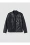 Peak New Season Regular Fit Mock Neck Men’s Leather-Look Jacket - 6