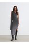 Trendy Picks from Kübra Butik: One-Shoulder, Shimmering, Ruched Dress - 2
