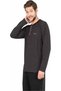 5656 Men's Black Long Sleeve Buttoned Collar Pajama Set