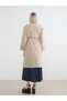 Trendy Picks from Kübra Butik: Women's Double-Breasted Collared Belted Trench Coat - 7