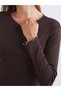 Soulife Brown Plain Standard & Regular Long-Sleeve Women's T-Shirt, Featuring the ALITA CITY Touch - 6
