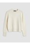 TWO MT SHOP QUALITY LCW Vision Ecru Oval-Neck Women's Knit Sweater - 6