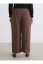 LCW Vision Brown Solid Standard & Regular Wide-Leg Women's Pants, Featuring the ALITA CITY Touch - 6