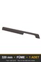Ayla Modal Furniture Handle, 320 mm, charcoal grey, Kitchen Cabinet Drawer Handle