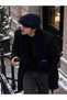 Trend Men's British Style Woolen Cap Hat & Thessaloniki Knitted Tassel Scarf Set
