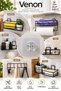 10 Pieces | |   Stick-On Wall Adhesive | |   Replacement Adhesive | |   Strong Self-Adhesive | |   Corner Shelf Bathroom Shower Shelf Hook Waterproof Hanger Transparent Adhesive Hanger Fixer Metal Shelf Holder Bathroom - 7