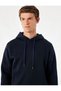 Brushed Long-Sleeve Basic Hooded Sweatshirt - 5