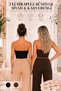 Women's 2-Piece Strapless Black & Brown Cropped Top Bustier – Stretchy Bandeau Blouse – Basic, Chic Everyday Top - 6