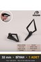 Triangle Ring-Shaped Furniture Handle, 32 mm, Black, Kitchen Cabinet and Drawer Handle - 3