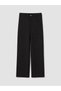 LCW Modest Black Interlock Plain Skinny & Slim Wide-Leg Women's Pants, Featuring the ALITA CITY Touch - 5