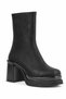 VALENA Black Nubuck Women's Platform Heeled Boots - 2