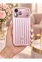 Premium striped custom pink phone case compatible with iphone 18 pro max. - 2