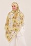 Yellow Soft Shawl for Women, Patterned, Cotton-Like Texture, Draped, Non-Iron, Daily Stylish Shawl