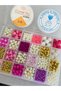 No:118 Pink Beaded Jewelry Making Kit in a 24-Cell Box - with 2 Bead Needles - 4