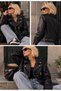 Women's clothing - designer faux leather jacket - silver button - zipper detail. - 2