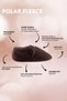 Fleece Fleece Coffee-Colored Barefoot Slippers (Gift Set) - 3