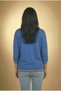 Women's Cobalt Blue Sleeve-skirt Tip Glitter Fakir Sleeve Thin Sweater - 3