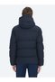 Navy Blue Regular Fit Hooded Woven Coat - 5