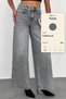 Gray Kar Women's Extra Wide Leg Jean 100% Cotton High Waist Denim Pants Angel-2050 - 6