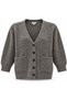 M1720032 Button-Front Cardigan Women's Sweatshirt BROWN - 3