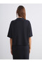 Soulife Black Jersey Plain Loose & Oversized Short-Sleeve Women's T-Shirt, with the ALITA CITY Touch - 4