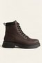 Women's Dark Brown Winter Boots with Thick Soles, Tr01Mk05B. - 2