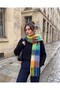 Women's Soft Textured Tassel Plaid Patterned Shoulder Shawl - 3
