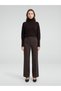 10902 Wool Blend Turtleneck Draped Sweater