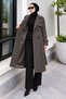 Double-Breasted Melton Coat with Collar Detail, TSD260378, Charcoal Grey - 5