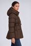 Thick Collar Goose down Coat Dark Brown - 3