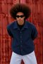 Men's Button-Down Seasonal Cashmere Navy Blue Jacket - 3