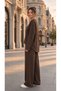 Women's Brioche Knit Oval-Cut Relaxed-Fit Top and Bottom Set - 4