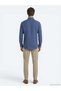 Indigo Solid Regular Fit Long-Sleeved Woven Casual Cotton Blend Shirt 10161121-250 - 5