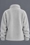Men’s Mock Neck Half-Zip Winter Gray Fleece Sweatshirt - 2