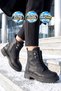 Black Emerald Lace-Up Zip-Up Women's Boots 354246 - 2